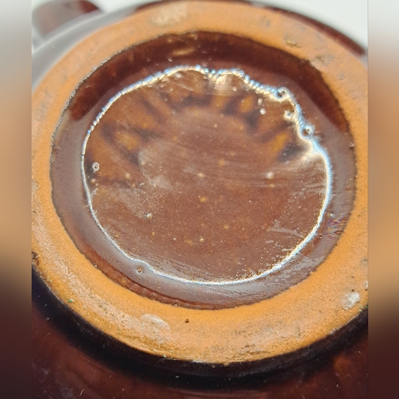 Vintage Set of 4 Stoneware Mugs Brown Drip Glaze Modern Mid Century. - Picture 3 of 6